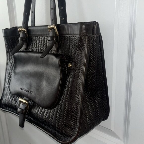 Longchamp Women’s Brown Leather Shoulder Bag - Picture 4 of 13